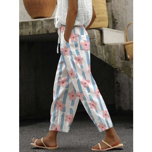 Loose Casual Abstract Pants