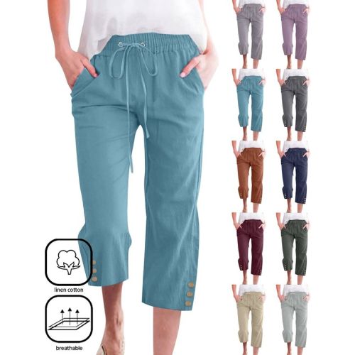 Pocket Stitching Casual Pants