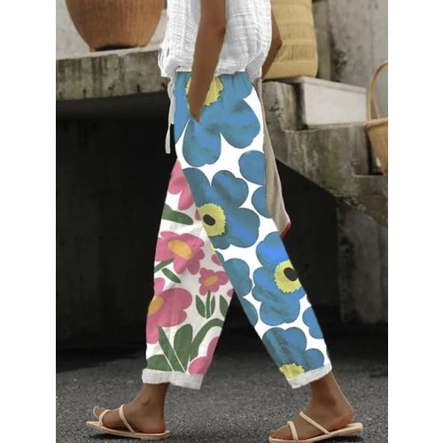 Loose Floral Casual Pants