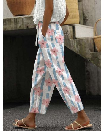 Loose Casual Abstract Pants